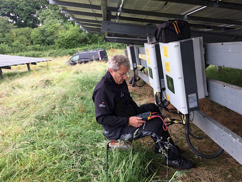 Derrick on site at a Solar Park in Devon